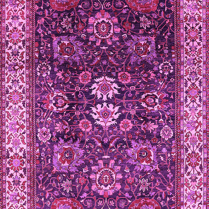 Machine Washable Oriental Pink Industrial Rug, wshurb1157pnk