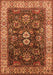 Machine Washable Oriental Orange Industrial Area Rugs, wshurb1157org