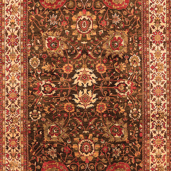 Machine Washable Oriental Orange Industrial Area Rugs, wshurb1157org