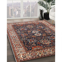 Mid-Century Modern Camel Brown Oriental Rug, urb1157