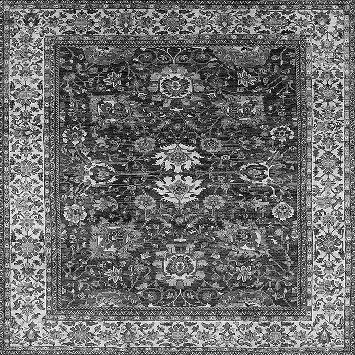 Square Oriental Gray Industrial Rug, urb1157gry