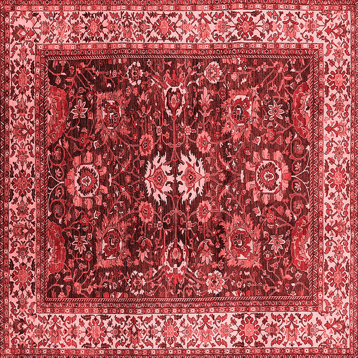 Machine Washable Oriental Red Industrial Rug, wshurb1157red