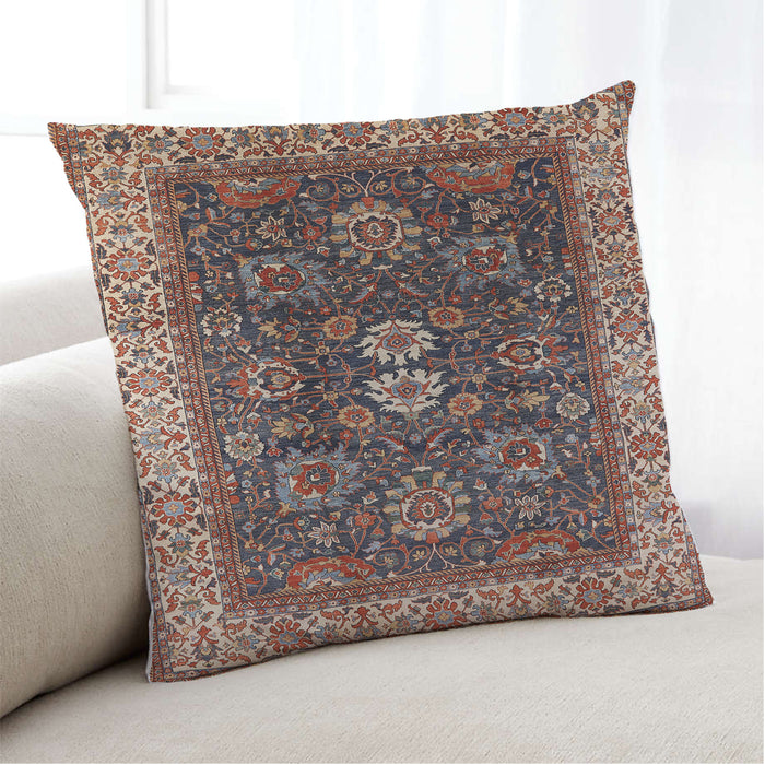 Lifestyle Image of Mid-Century Modern Urban Square Camel Brown Throw Pillow, 18 inch by 18 inch, pwurb1157