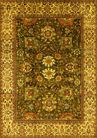 Oriental Yellow Industrial Rug, urb1157yw