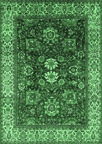 Oriental Emerald Green Industrial Rug, urb1157emgrn