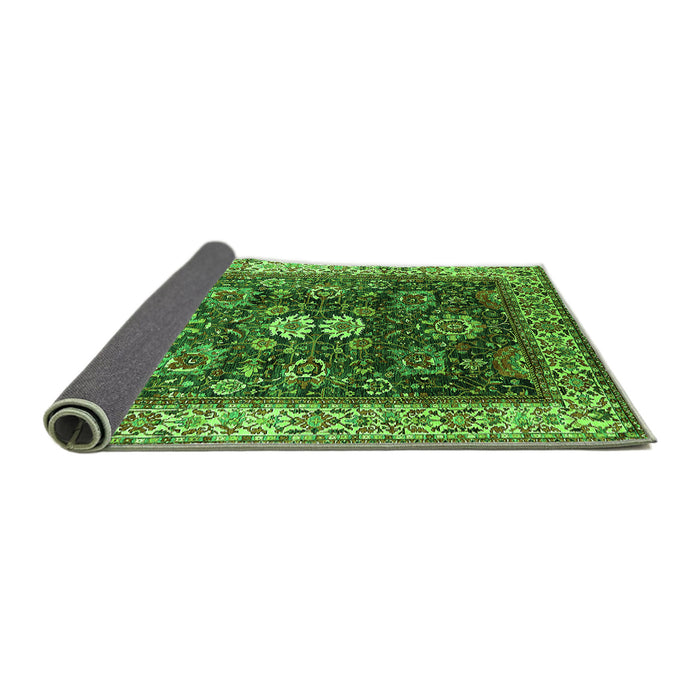 Sideview of Oriental Green Industrial Rug, urb1157grn