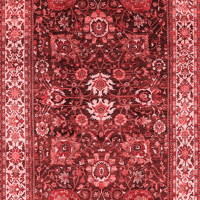 Machine Washable Oriental Red Industrial Rug, wshurb1157red