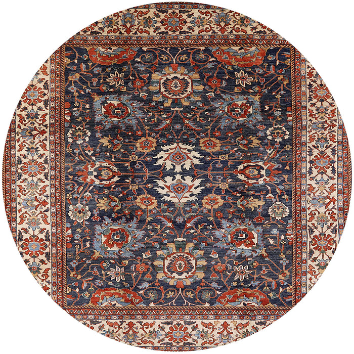 Round Machine Washable Industrial Modern Camel Brown Rug, wshurb1157