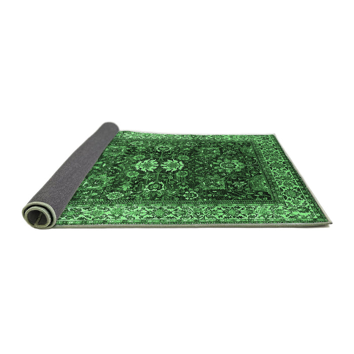 Sideview of Oriental Emerald Green Industrial Rug, urb1157emgrn