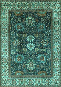 Oriental Turquoise Industrial Rug, urb1157turq