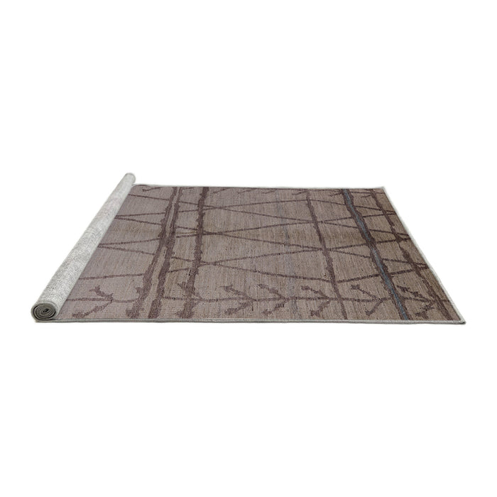 Sideview of Machine Washable Industrial Modern Puce Purple Rug, wshurb1158