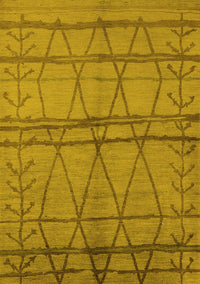 Oriental Yellow Industrial Rug, urb1158yw