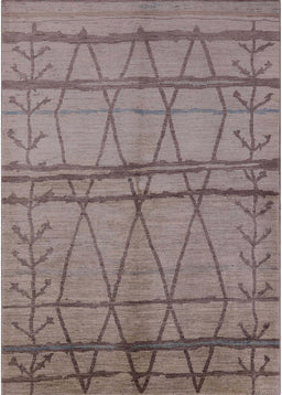 Mid-Century Modern Puce Purple Oriental Rug, urb1158