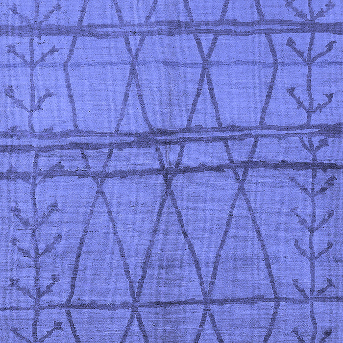 Machine Washable Oriental Blue Industrial Rug, wshurb1158blu