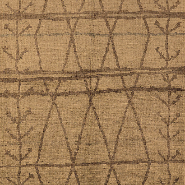 Machine Washable Oriental Brown Industrial Rug, wshurb1158brn