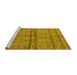 Sideview of Machine Washable Oriental Yellow Industrial Rug, wshurb1158yw