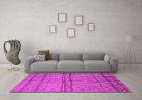 Machine Washable Oriental Pink Industrial Rug, wshurb1158pnk