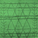 Square Oriental Emerald Green Industrial Rug, urb1158emgrn