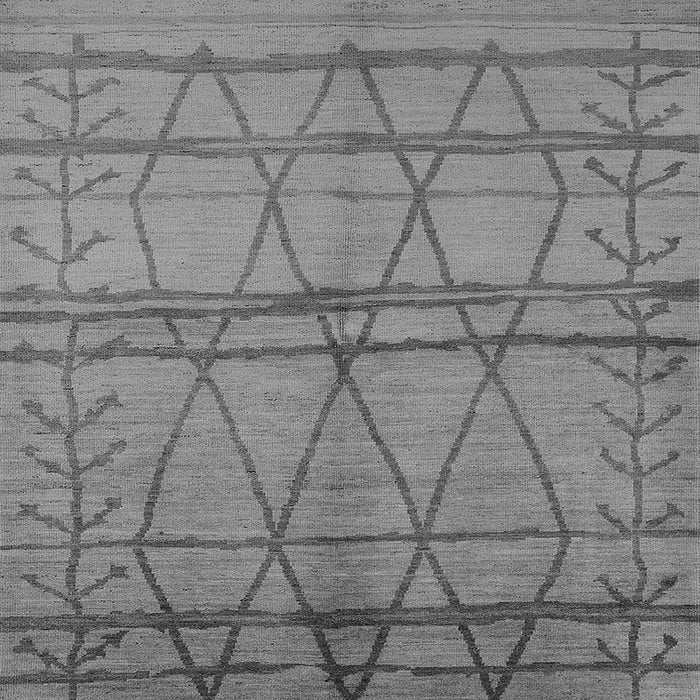 Square Oriental Gray Industrial Rug, urb1158gry