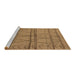 Sideview of Machine Washable Oriental Brown Industrial Rug, wshurb1158brn