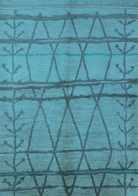 Oriental Light Blue Industrial Rug, urb1158lblu