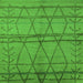 Square Oriental Green Industrial Rug, urb1158grn