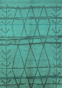 Oriental Turquoise Industrial Rug, urb1158turq