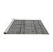 Sideview of Machine Washable Oriental Gray Industrial Rug, wshurb1158gry