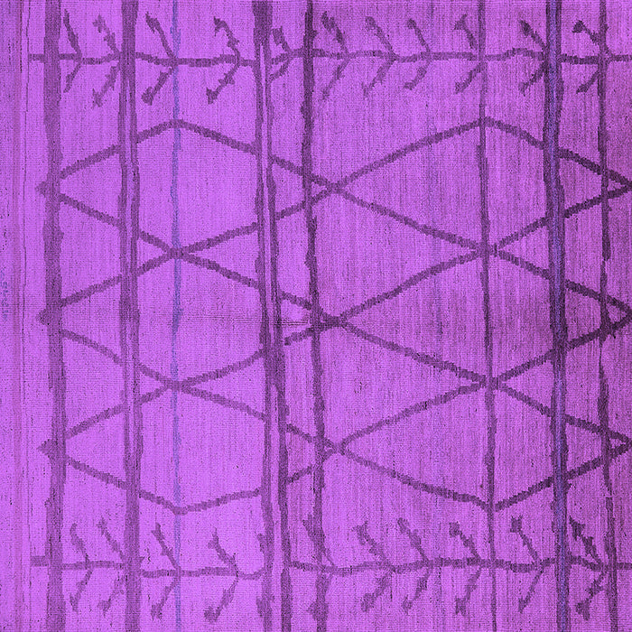 Square Machine Washable Oriental Purple Industrial Area Rugs, wshurb1158pur