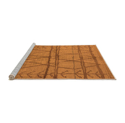 Sideview of Machine Washable Oriental Orange Industrial Area Rugs, wshurb1158org