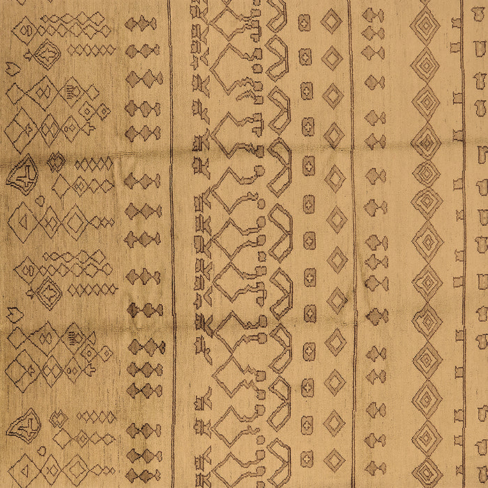 Square Oriental Brown Industrial Rug, urb1159brn