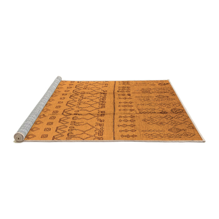Sideview of Machine Washable Oriental Orange Industrial Area Rugs, wshurb1159org