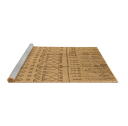 Sideview of Machine Washable Oriental Brown Industrial Rug, wshurb1159brn