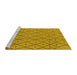 Sideview of Machine Washable Solid Yellow Modern Rug, wshurb1160yw