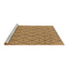 Sideview of Machine Washable Solid Brown Modern Rug, wshurb1160brn