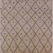 Square Mid-Century Modern Dark Almond Brown Solid Rug, urb1160