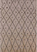 Mid-Century Modern Dark Almond Brown Solid Rug, urb1160