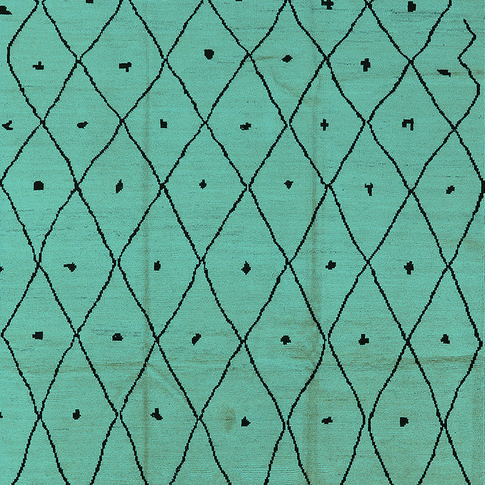 Machine Washable Solid Turquoise Modern Area Rugs, wshurb1160turq