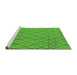 Sideview of Machine Washable Solid Green Modern Area Rugs, wshurb1160grn