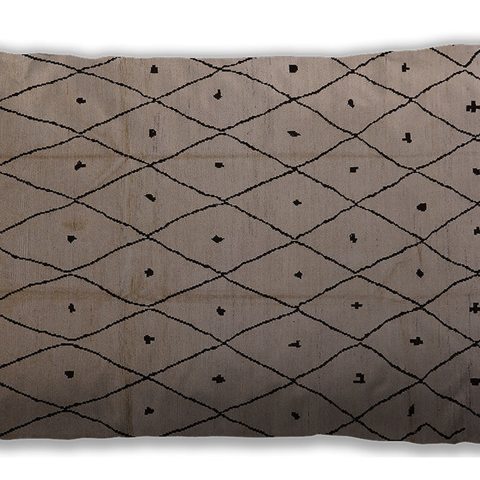 Mid-Century Modern Urban Dark Almond Brown Lumbar Throw Pillow, 13 inch by 19 inch, lburb1160