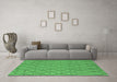 Machine Washable Solid Emerald Green Modern Area Rugs in a Living Room,, wshurb1160emgrn