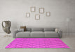 Machine Washable Solid Pink Modern Rug in a Living Room, wshurb1160pnk