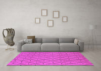 Machine Washable Solid Pink Modern Rug, wshurb1160pnk