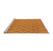 Sideview of Machine Washable Solid Orange Modern Area Rugs, wshurb1160org