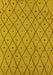 Machine Washable Solid Yellow Modern Rug, wshurb1160yw