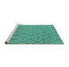 Sideview of Machine Washable Solid Turquoise Modern Area Rugs, wshurb1160turq