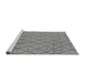 Sideview of Machine Washable Solid Gray Modern Rug, wshurb1160gry