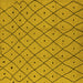 Square Machine Washable Solid Yellow Modern Rug, wshurb1160yw