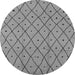 Round Solid Gray Modern Rug, urb1160gry