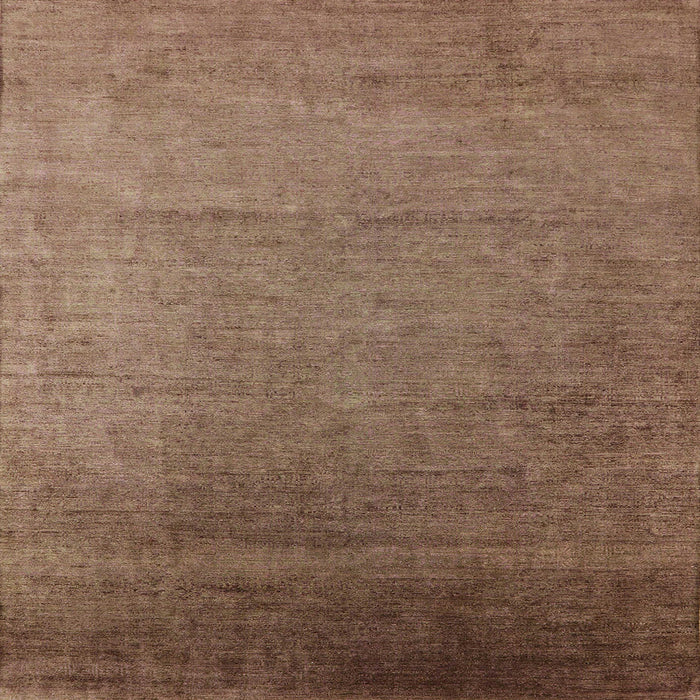 Square Mid-Century Modern Orange Brown Oriental Rug, urb1161